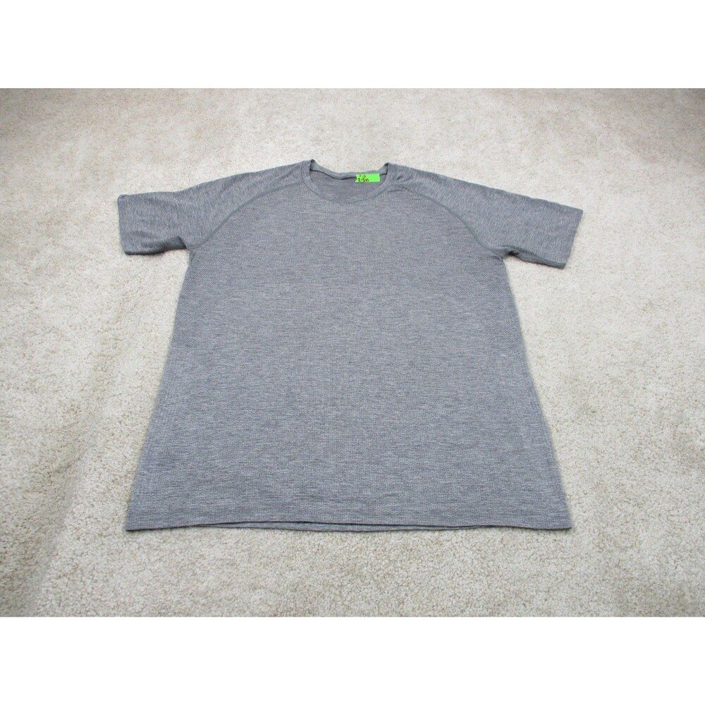Lululemon Shirt Mens Large L Gray Metal Vent Tech Athletic Short Sleeve Gym